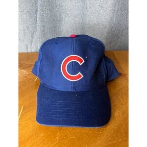 Logo Athletic MLB Chicago Cubs Baseball Hat Blue Embroidered Snapback Cap